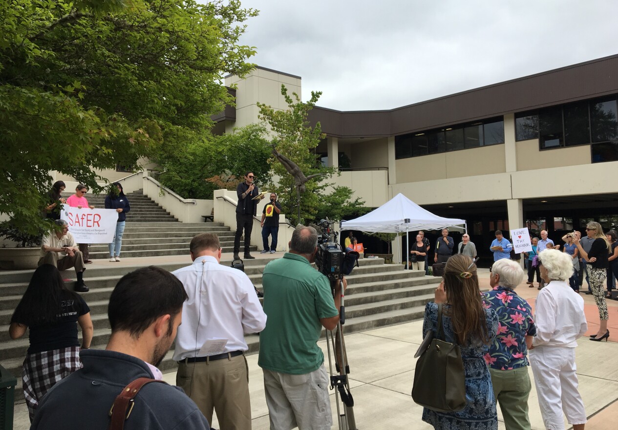 Cooper Brinson, one of the speakers at the Stand Against White Nationalism rally in Springfield, talks about the rise of white supremacy and its historic presence. 